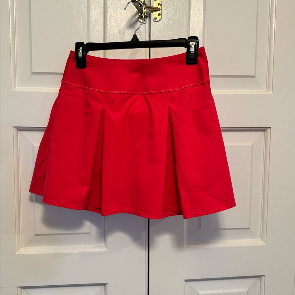 Red Pleated skort